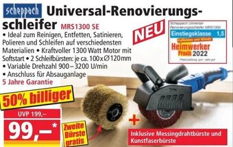 Norma scheppach Universal-Renovierungs- schleifer MRS1300 SE Angebot