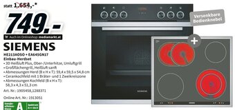 Media Markt SIEMENS HE213AOSO + EA645GN17 Einbau-Herdset Angebot