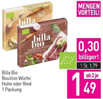 Sutterlüty Billa Bio Bouillon Würfel Huhn oder Rind 1 Packung Angebot
