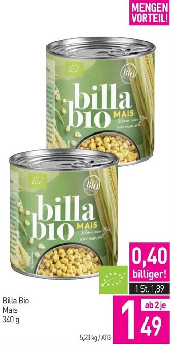 Sutterlüty Billa Bio Mais 340 g Angebot