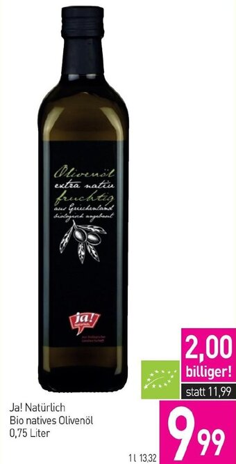 Sutterlüty Ja! Natürlich Bio natives Olivenöl 0,75 Liter Angebot