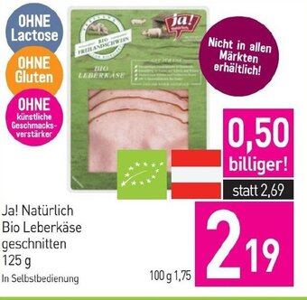 Sutterlüty Ja! Natürlich Bio Leberkäse geschnitten 125 g Angebot