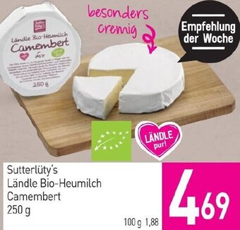 Sutterlüty Sutterlüty's Ländle Bio-Heumilch Camembert 250 g Angebot