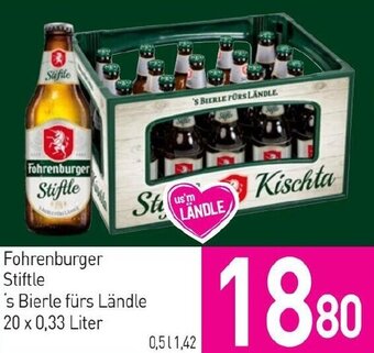 Sutterlüty Fohrenburger Stiftle 's Bierle fürs Ländle 20 x 0,33 Liter Angebot