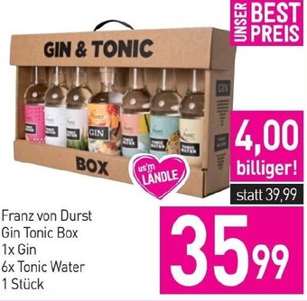 Sutterlüty Franz von Durst Gin Tonic Box 1x Gin 6x Tonic Water 1 Stück Angebot