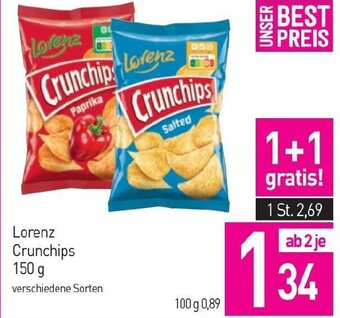 Sutterlüty Lorenz Crunchips 150 g Angebot