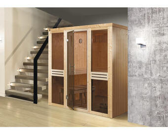 Hornbach Elementsauna weka kaarina gt gr. 2 ohne ofen und fenster mit graphitfarbiger ganzglastüre Angebot