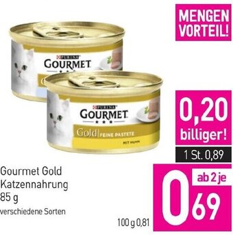 Sutterlüty Gourmet Gold Katzennahrung 85g Angebot