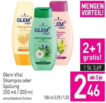 Sutterlüty Glem Vital Shampoo oder Spülung 350 ml / 200 ml Angebot