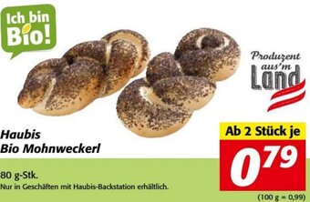 Nah&Frisch Haubis Bio Mohnweckerl 80 g-Stk. Angebot