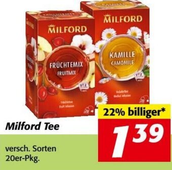 Nah&Frisch Milford Tee versch. Sorten 20er-Pkg. Angebot