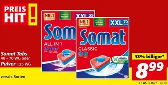 Nah&Frisch Somat Tabs 48 - 70 WG oder Pulver 125 WG Angebot
