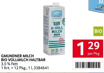 Transgourmet GMUNDNER MILCH BIO VOLLMILCH HALTBAR per Pkg. Angebot