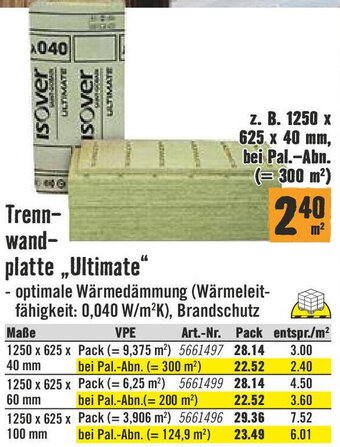 Hornbach Trenn- wand- platte Ultimate Angebot
