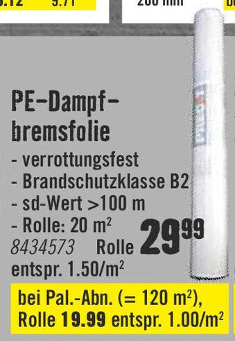 Hornbach PE-Dampf-bremsfolie Angebot