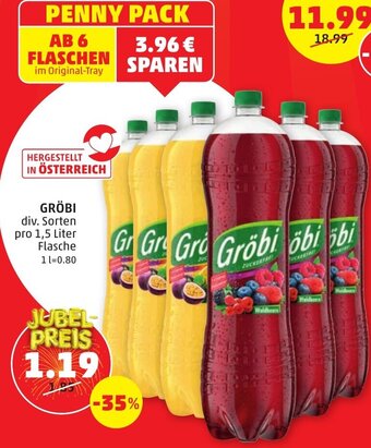 PENNY GRÖBI div. Sorten pro 1,5 Liter Angebot