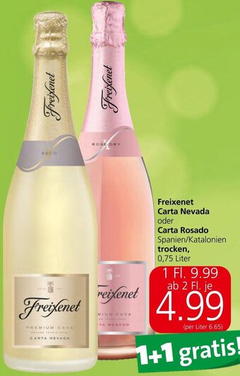 Spar Freixenet Carta Nevada oder trocken, 0,75 Liter Angebot