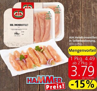 Spar AIA Hendl-Innenfilet in Selbstbedienung, 400-g-Pkg. Angebot