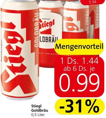 Spar Stiegl Goldbräu 0,5 Liter Angebot