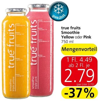 Spar true fruits Smoothie Yellow oder Pink 750 ml Angebot