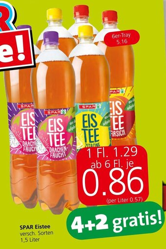 Spar SPAR Eistee versch. Sorten 1,5 Liter Angebot