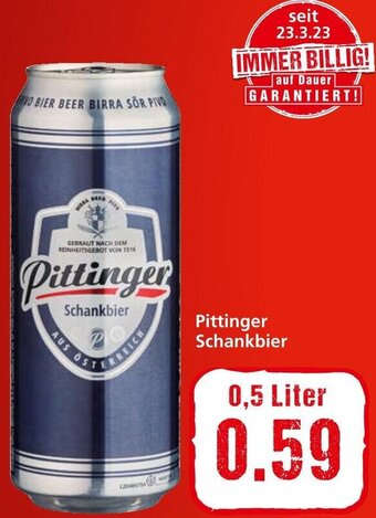 Spar Pittinger Schankbier 0,5 Liter Angebot