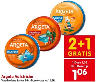 Interspar Argeta Aufstriche Verschiedene Sorten, 95-g-Dose Angebot