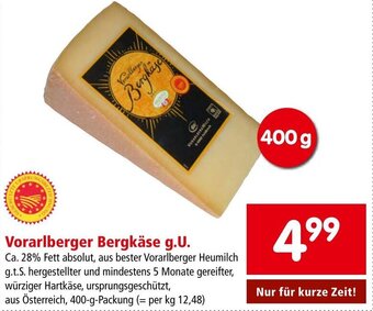 Interspar Vorarlberger Bergkäse g.U. Angebot