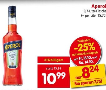 Interspar Aperol 0,7-Liter-Flasche Angebot