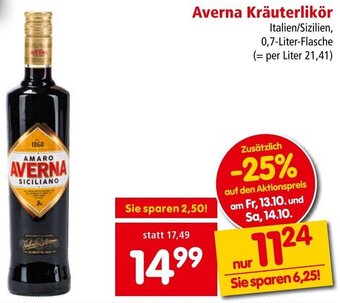Interspar Averna Kräuterlikör Italien/Sizilien, 0,7-Liter-Flasche Angebot