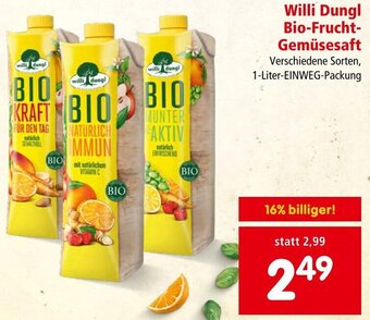 Interspar Willi Dungl Bio-Frucht-Gemüsesaft Angebot