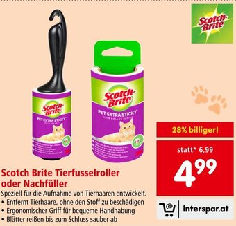 Interspar Scotch Brite Tierfusselroller oder Nachfüller Angebot