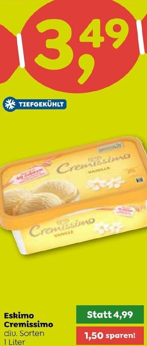 ADEG Eskimo Cremissimo div. Sorten 1 Liter Angebot
