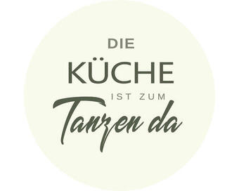 Glasbild rund küche zum tanzen ø 20 cm glr019