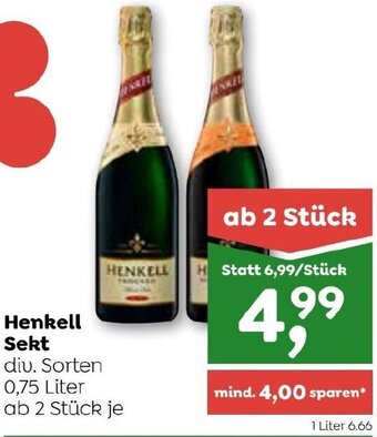 ADEG Henkell Sekt 0,75 Liter Angebot