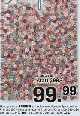 Möbel Ludwig Handgewebter TEPPICH ca. 80x150 cm Angebot
