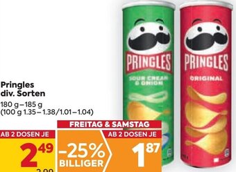 Billa Pringles div. Sorten 180 g- 185 g Angebot