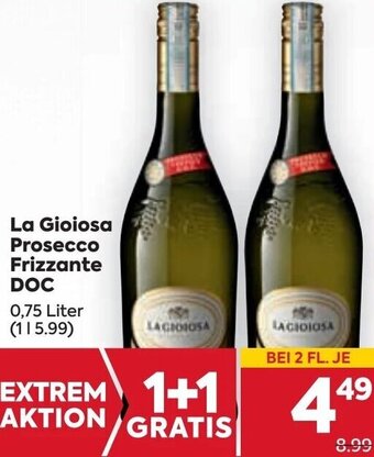 Billa La Gioiosa Prosecco Frizzante DOC 0,75 Liter Angebot