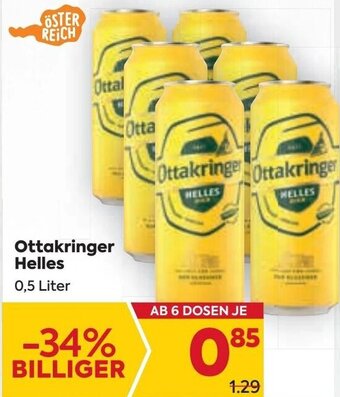Billa Ottakringer Helles 0,5 Liter Angebot