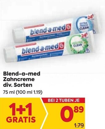 Billa Blend-a-med Zahncreme div. Sorten 75 ml Angebot