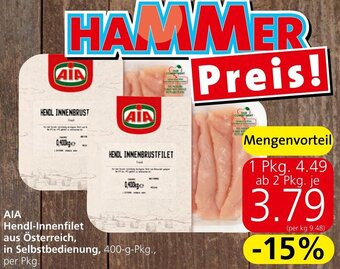 Eurospar AIA Hendl-Innenfilet aus Österreich, per kg Angebot