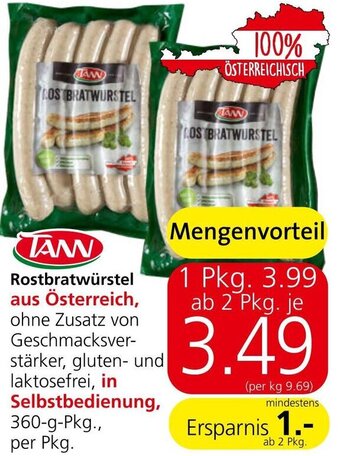 Eurospar Rostbratwürstel aus Österreich Angebot