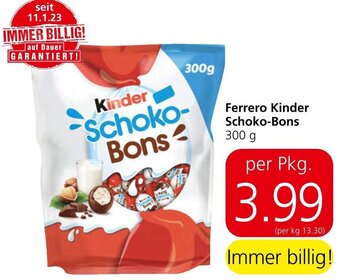 Eurospar Ferrero Kinder Schoko-Bons 300 g Angebot