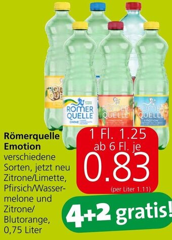Eurospar Römerquelle Emotion 0,75 Liter Angebot
