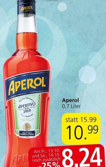 Eurospar Aperol 0,7 Liter Angebot