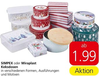 Eurospar SIMPEX oder Miraplast Keksdosen Angebot