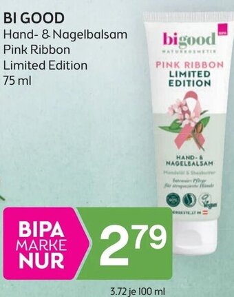 Bipa BI GOOD Hand- & Nagelbalsam Pink Ribbon Limited Edition 75 ml Angebot