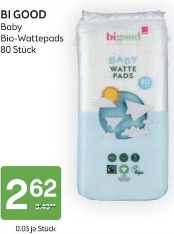 Bipa BI GOOD Baby Bio-Wattepads 80 Stück Angebot