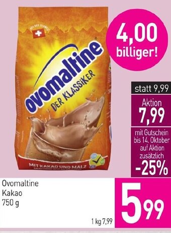 Sutterlüty Ovomaltine Kakao 750 g Angebot