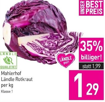 Sutterlüty Mahlerhof Ländle Rotkraut per kg Angebot